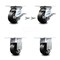 Service Caster 4 Inch Rubber on Aluminum Caster Brakes/Swivel Locks and 2 Rigid SCC, 2PK SCC-35S420-RAB-SLB-BSL-2-R-2 - alternate 6